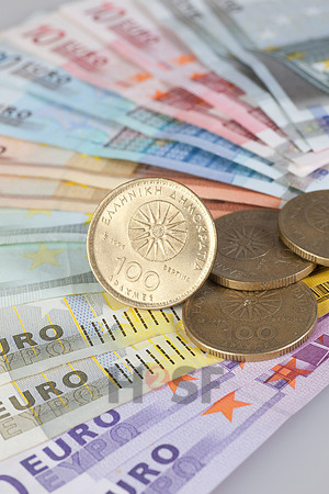 Euro und Drachme