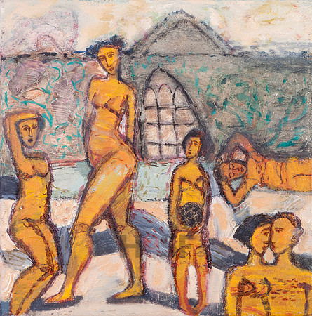 Hunter Margaret_02_"Steps Between", 2006, 30 x 30 cm, Acryl auf Leinwand, verso signiert