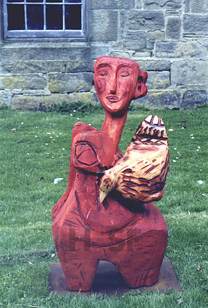 Woman with Chicken