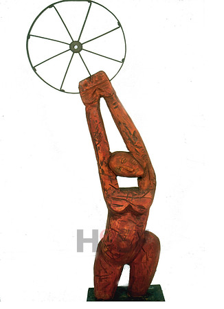 Cycle, Holz u. Stahl Höhe 193cm 2001 1