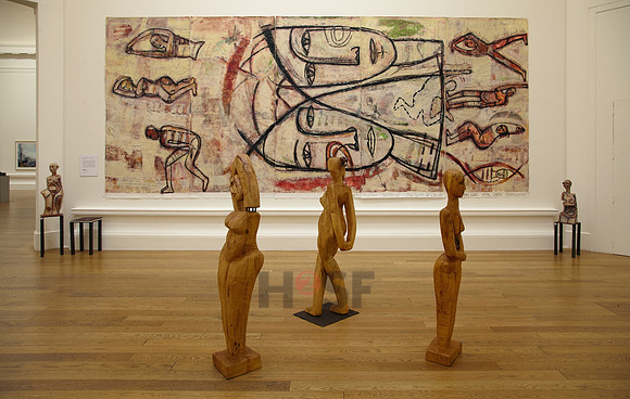 Berlin Wall painting+sculp.Royal Scottish Academy, Edin