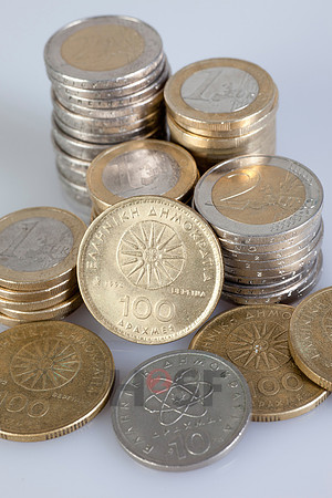 Euro und Drachme