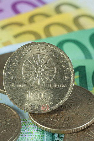 Euro und Drachme