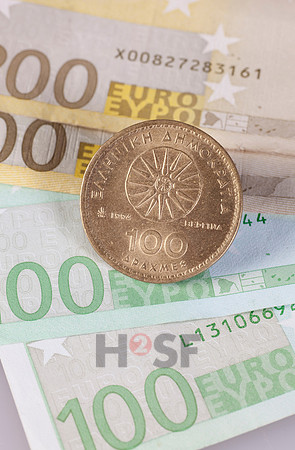 Euro und Drachme