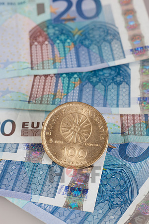 Euro und Drachme